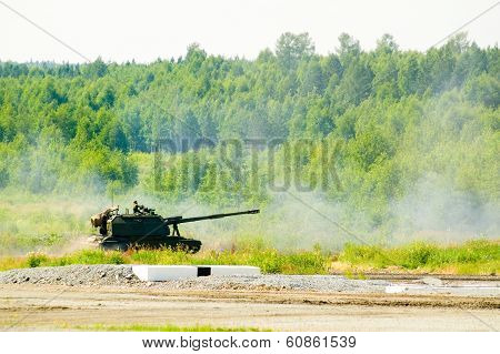 The 152 mm howitzer 2S19 Msta-S. Russia