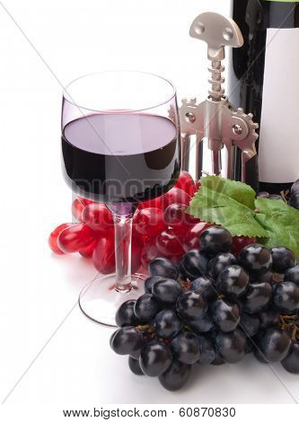 A glass of wonderful and delicious red semisweet wine