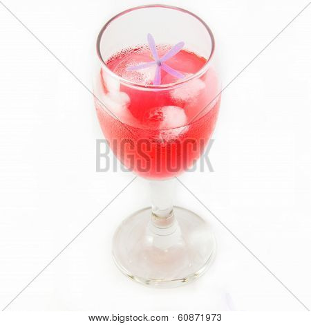 Red cool cider drink