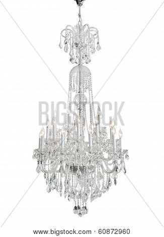 Luxury Glass Chandelier isolated - clipping path included