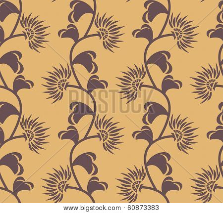 Seamless pattern with flowers