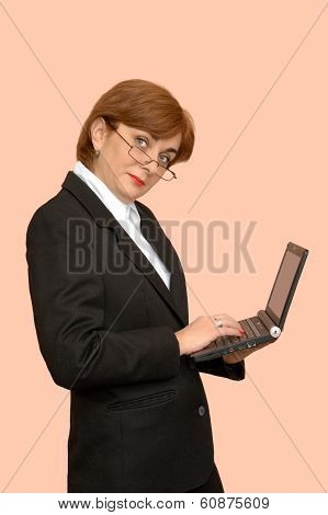 Businesswoman with a laptop