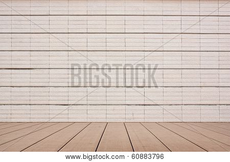 Wall Tile And Wood Floor.