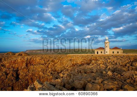 Menorca Punta Nati Faro lighthouse in Ciutadella Balearic Islands of Spain