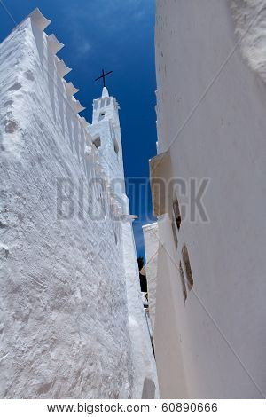 Binibequer Vell in Menorca Binibeca white village Sant Lluis at Balearic Islands
