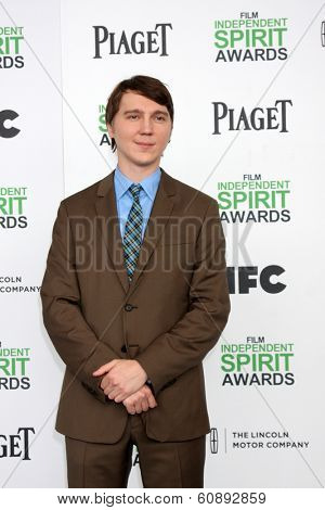 LOS ANGELES - MAR 1:  Paul Dano at the Film Independent Spirit Awards at Tent on the Beach on March 1, 2014 in Santa Monica, CA