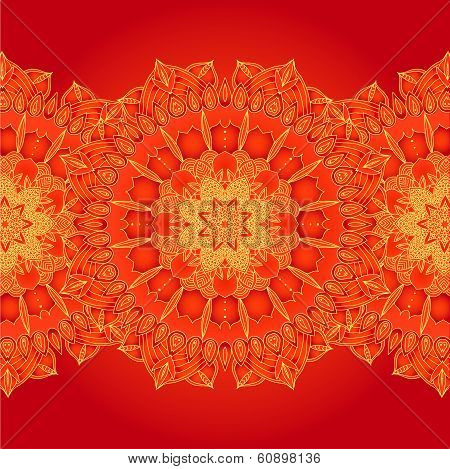 vector delicate lace round pattern