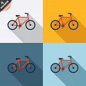 Bicycle sign icon. Eco delivery.