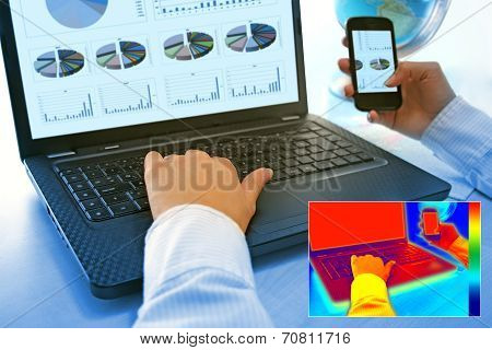 Thermovision Image Showing Heat In The Office