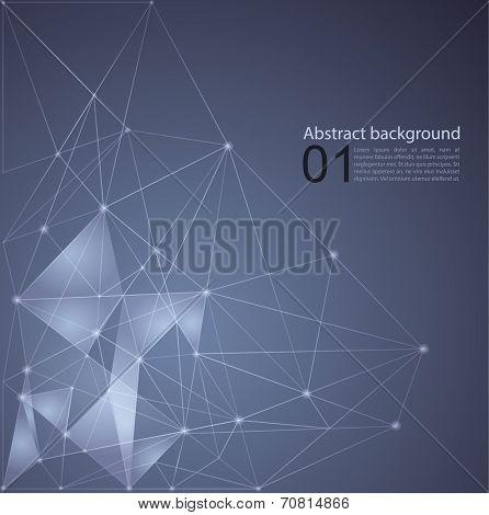 Blue Abstract Mesh Background