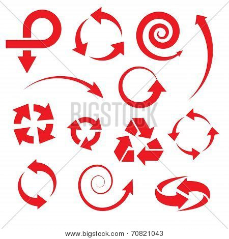 Arrow icons set collection
