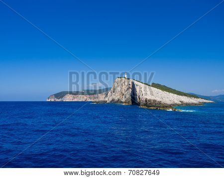 Cape lighthouse of Lefkas island in Greece