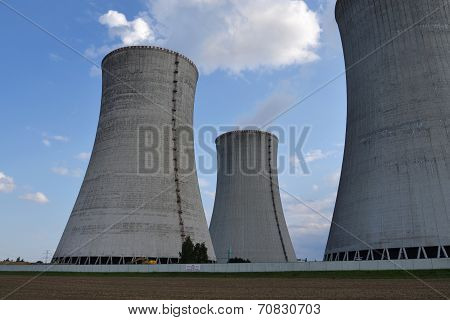 Cooling towers at nuclear power plant