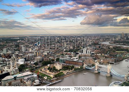 Tower Of London And Tower Bridge