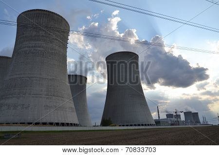 Cooling towers at nuclear power plant