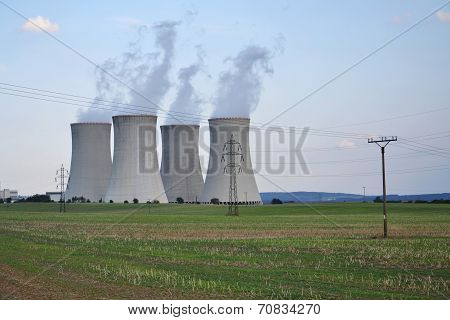 Cooling towers at nuclear power plant