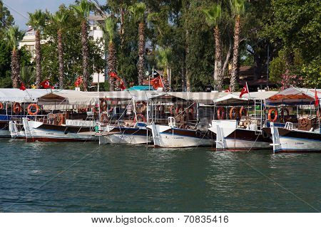 Boats In Dalyan River