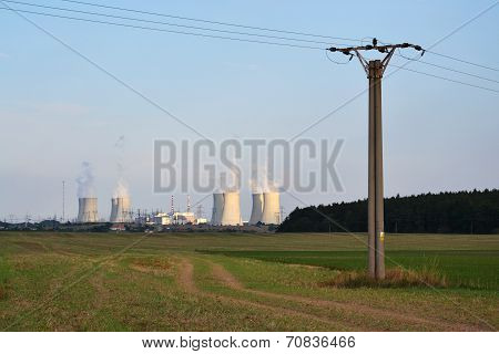 Cooling towers at nuclear power plant
