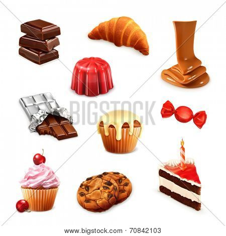 Confectionery, vector set 3