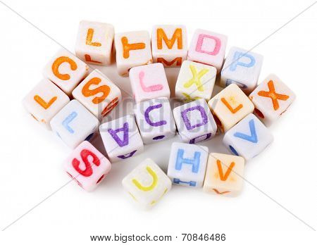 Beads for children isolated on white