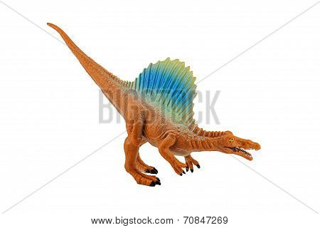 Spinosaurs Dinosarus Toy Figure Isolated On White Background