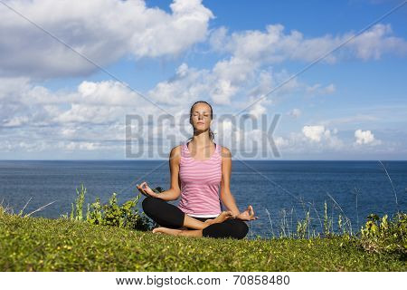 Beautiful Girl Practicing Yoga
