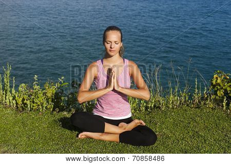 Beautiful Girl Practicing Yoga