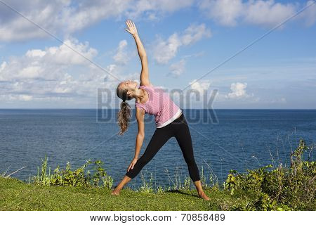 Beautiful Girl Practicing Yoga