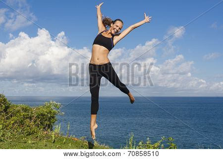 Beautiful Girl Jumping