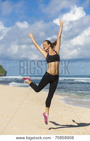 Beautiful Girl Jumping