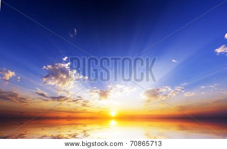 Sunrise Over Ocean