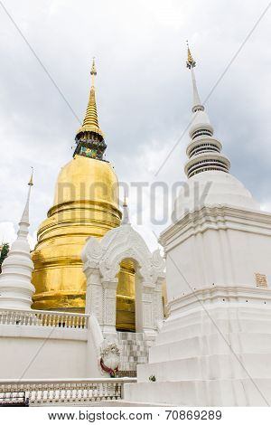 Pagoda At Wat Suan Dok In Chiang Mai, Thailand