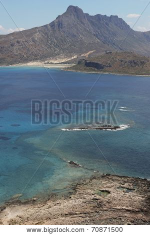 View From Venetian Castle At Imeri Gramvousa Bay. Crete. Greece