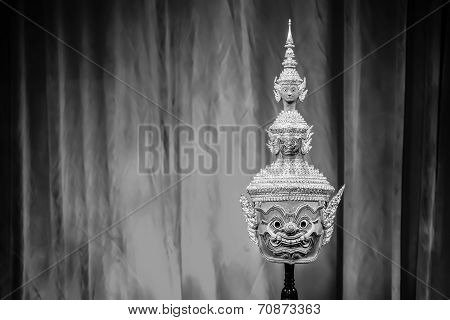 Thai Traditional Mask, used in Khon - Traditional dance of the Ramayana Saga