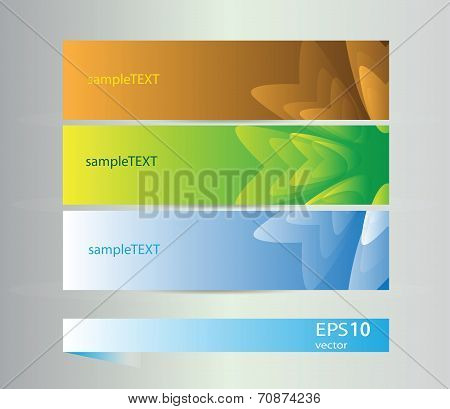 Vector set of banners