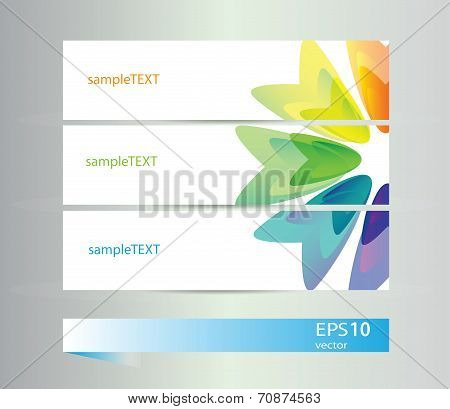 Vector set of banners