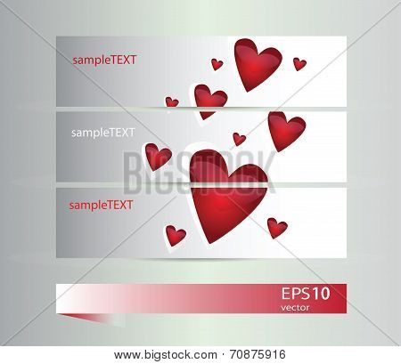 Vector set of banners