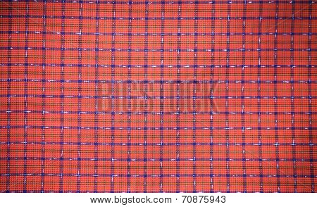 Closeup Pattern Of Thai Handmade Fabric Background