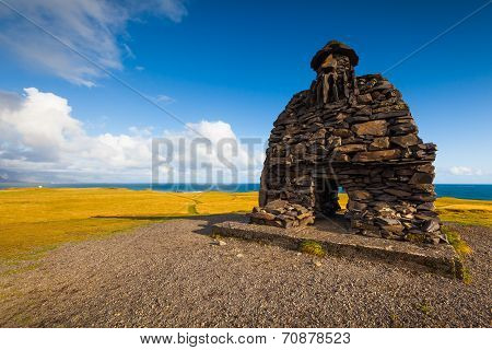 Sculpture Of Bardur In The Snaefellsness Peninsula, West Iceland