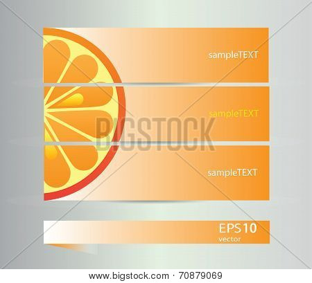Vector set of banners