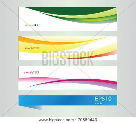Vector set of banners