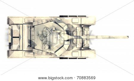 T-90 Main Battle Tank, Russia Isolated On White Background