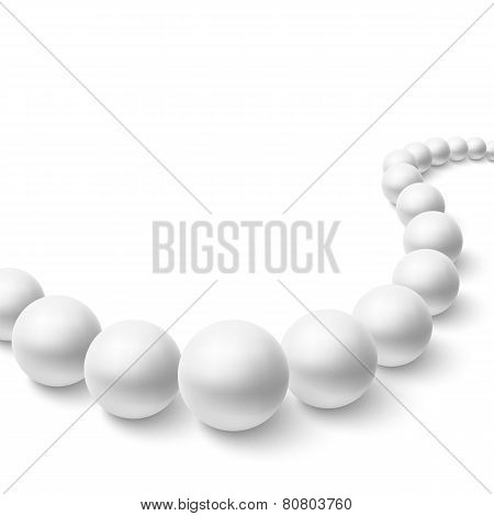 Abstract background with realistic spheres