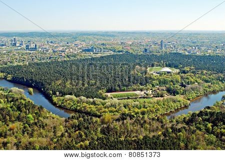 Vilnius City Capital Of Lithuania Aerial View