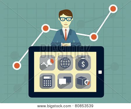 Expert Of Search Engine Optimization And Business Development. Analytics Information And Management