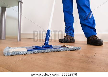 Janitor Mopping