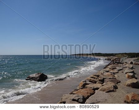 Riprap Wall On Coast