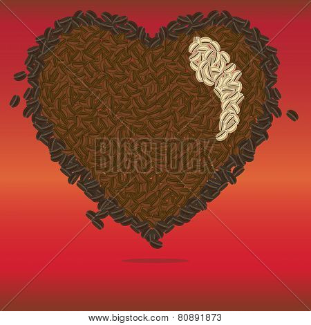 Coffee Heart Pattern