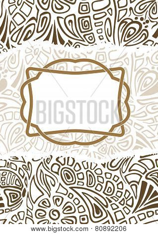A Festive Postal  With A Tender Decorative Pattern