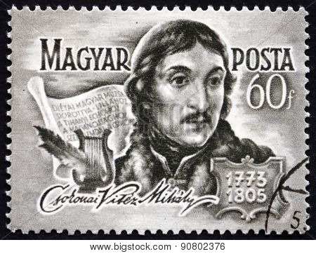 Postage Stamp Hungary 1955 Mihaly Csokonai Vitez, Poet